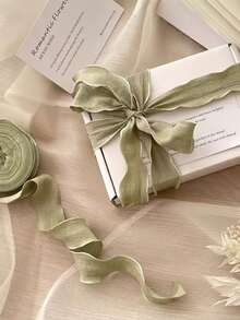 10 Yards/Roll Polyester Satin Ribbon With Ruched Lace Edge, Gift Wrapping Decorative Ribbon Suitable For Gift Boxes, Packaging Bags, Bows, Gift Wrapping, Bouquet Wrapping, DIY Crafts, Wedding Decoration, Party Decoration, Mother's Day & Valentine's Day Gift Wrapping - Multicolor - View 5
