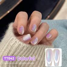 TARTU 8ml 猫眼凝胶指甲油，不含HEMA和TPO，半永久性，36色可选，包括果冻质地和纯色，粉色、红色、棕色、绿色、蓝色、玫瑰色和裸色，全息闪粉凝胶指甲油套装，可卸除UV/LED灯，适用于美甲沙龙和居家DIY美甲，是送礼佳品。 - 彩色 - 查看 18