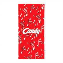 Serviette de plage à séchage rapide avec impression de lettres "Candy" en rouge, serviette de bain absorbante pour les vacances à la plage - A - Voir 8