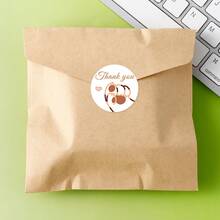 500pcs(1 Roll) Cute Cat Paw Stickers, Thank You Decorative Stickers, Cat Paw Thank You Sealing Stickers, Handmade/Party Gift Box/Cake Sealing Stickers, 1 Inch Waterproof Labels Suitable For Convenience Stores, Supermarkets, Bakeries, Milk Tea Shops, Coffee Shops, Thank You Order Stickers - View 2