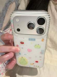 Simple Stripes Lovely Pear Soft Mobile Phone Case Compatible With IPhone 17 ProMax 17Pro 17 16 Pro Max 15 14 Plus 13 12 11 Stylish Cases Cover Shell - Stripe - View 4