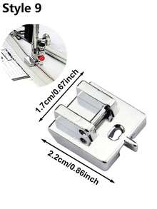 1pc Iron Alloy Sewing Machine Presser Foot - Silver - View 11