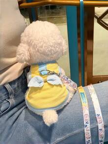 1件春夏宠物服装，可爱花卉透气背带胸背心，适合小型犬猫，贵宾犬幼犬幼猫服装 - 彩色 - 查看 7