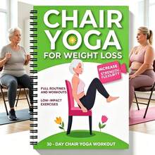 30-Day Chair Yoga Book For Seniors & Beginners - Low Impact Seated Weight Loss Exercises With 60 Poses, Muscle Toning & Flexibility Workout, Spiral Bound - 彩色 - 查看 8