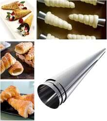 12 Pack Large Cream Horn Forms 5-Inch, Non-Stick Cream Horns Pastry Mould Croissant Baking Forms For Baking Croissants Bead, Chocolate Croissant, Brioche Rolls, Ice Cream Cone Party Dessert - View 1