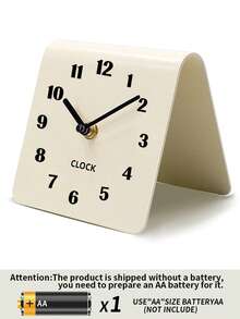 1pc Creative Small Desktop Clock, Student Bedside Table Decor Clock, Silent Non-Ticking Wall Clock, Suitable For Living Room, Bedroom, Kitchen, Bathroom And Office Desktop Decor, Modern Design Home Decor Clock, Birthday Gift, Holiday Gift - Digital Clock - View 10