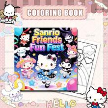 SANRIO 三丽鸥朋友永恒：1本三丽鸥朋友涂色书，适合成人和青少年，可爱又温馨。包含24页各种可爱的三丽鸥角色线条画，涂色有助于缓解压力。是返校文具的理想之选，也是母亲节、父亲节和儿童节的绝佳礼物。 - 填色本 - 查看 13