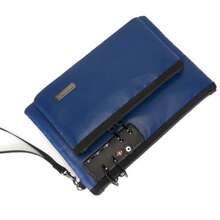 Bolsa de dinero ignífuga con cerradura bolsa de efectivo de doble capa BankBag para efectivo bolsa de almacenamiento valioso caja fuerte ignífuga bolsa de dinero con cremallera - Azul - Ver 5