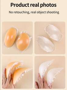 Smooth Shoulder Round Shoulder Savior! Invisible Silicone Shoulder Pads, Right Angled Shoulder, Suit Shirts, T-Shirts, Sweaters, Wedding Dresses, Hanfu, Photography, Daily Commuting, Dating, Ultra-Thin, Seamless Self-Adhesive Shoulder Pads - Multicolor - View 8