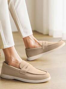 Men's Breathable & Comfortable Slip-On Loafers, Minimalist British Style, Suitable For Casual Wear, Commuting, Outdoor Activities - Summer Old Money - Multicolor - View 6