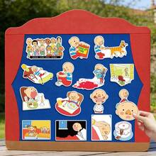 hoojojo 16pcs David Gets In Trouble Felt Story Set, Early Learning Storytelling Props, Preschool Teaching Supplies, Classroom Interactive Educational Games, Back To School Gift - Multicolor - View 10