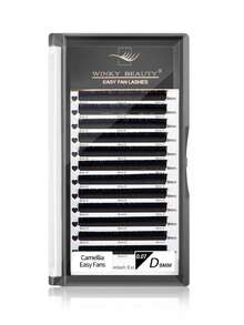 12对2026新款山茶花蓬松假睫毛，浓密透气的分段花瓣，自然睫毛嫁接效果，新手友好型自粘式，超柔软扇形蚕丝蛋白经典单股哑光黑色睫毛簇，适合化妆师、美容院使用。 - D - 查看 22