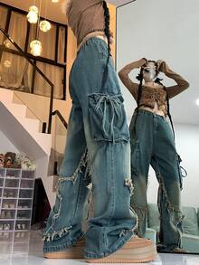 Women Pants - Blue - View 4