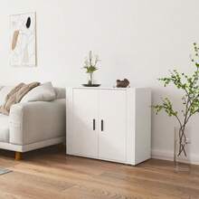 vidaXL Sideboard Weiß 80x33x70 Cm Holzwerkstoff - White - View 1