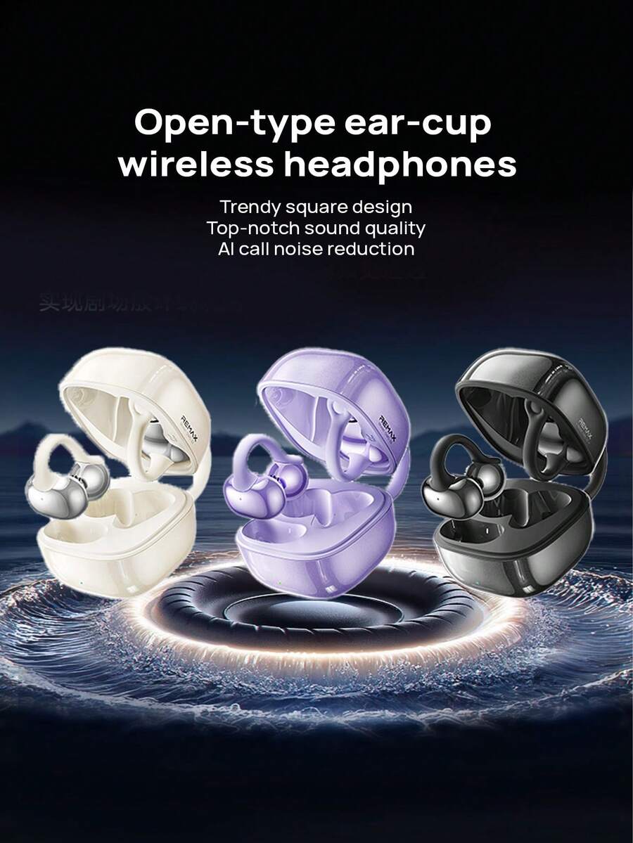 REMAX Open-Back, Clip-On Wireless Bluetooth Earbuds With Upgraded ENC Call Noise Cancellation, U-Shaped Flexible Ear Clips To Fit Various Ear Shapes, Comfortable And Barely Noticeable Wear, And Bluetooth 6.0 For Ultra-Stable And Seamless Connection. - View 1