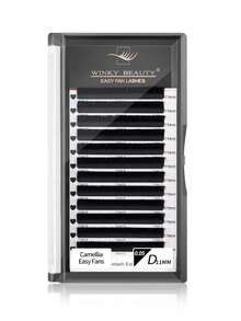 12对2026新款山茶花蓬松假睫毛，浓密透气的分段花瓣，自然睫毛嫁接效果，新手友好型自粘式，超柔软扇形蚕丝蛋白经典单股哑光黑色睫毛簇，适合化妆师、美容院使用。 - D - 查看 25