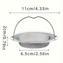 2 Pieces 316 Stainless Steel Sink Filter Set, Kitchen Drain And Filter, Drain Floor Drain And Filter, With Non-Slip Handle-High-Quality Kitchen And Bathroom Drain Filter-Hair Trap, Food And Debris Clogging Preventer-Anti-Rust Mesh Drain Cover - Multicolor - View 7