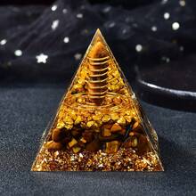 CUPIDCRYSTAL 1pc Orgone Lapis Lazuli Crystal Chakra Orgonite Pyramid, Suitable For Gifts, Office And Home Decor, Creative Gifts - A - View 10
