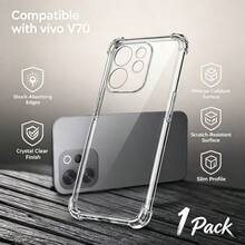 1件：适用于V70和V70 Lite的透明果冻防摔手机壳。这是一款简约时尚的保护壳，纯色透明，防摔，不含甲醛，亲肤不刺激双手，无异味，健康环保。 - 無色 - 查看 1