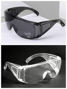 POLASUP 1 chiếc kính bảo hộ tròng kính chống cháy nổ polycarbonate, kính chắn mắt chống va đập, kính trượt tuyết trong suốt, kính đen, kính bảo vệ tia laser đỏ, thích hợp cho học sinh công trường xây dựng và công nhân phòng thí nghiệm, kính bảo vệ chống gió và cát, kính phun sơn chống nước bắn vào người Onion - Xám - Xem 12