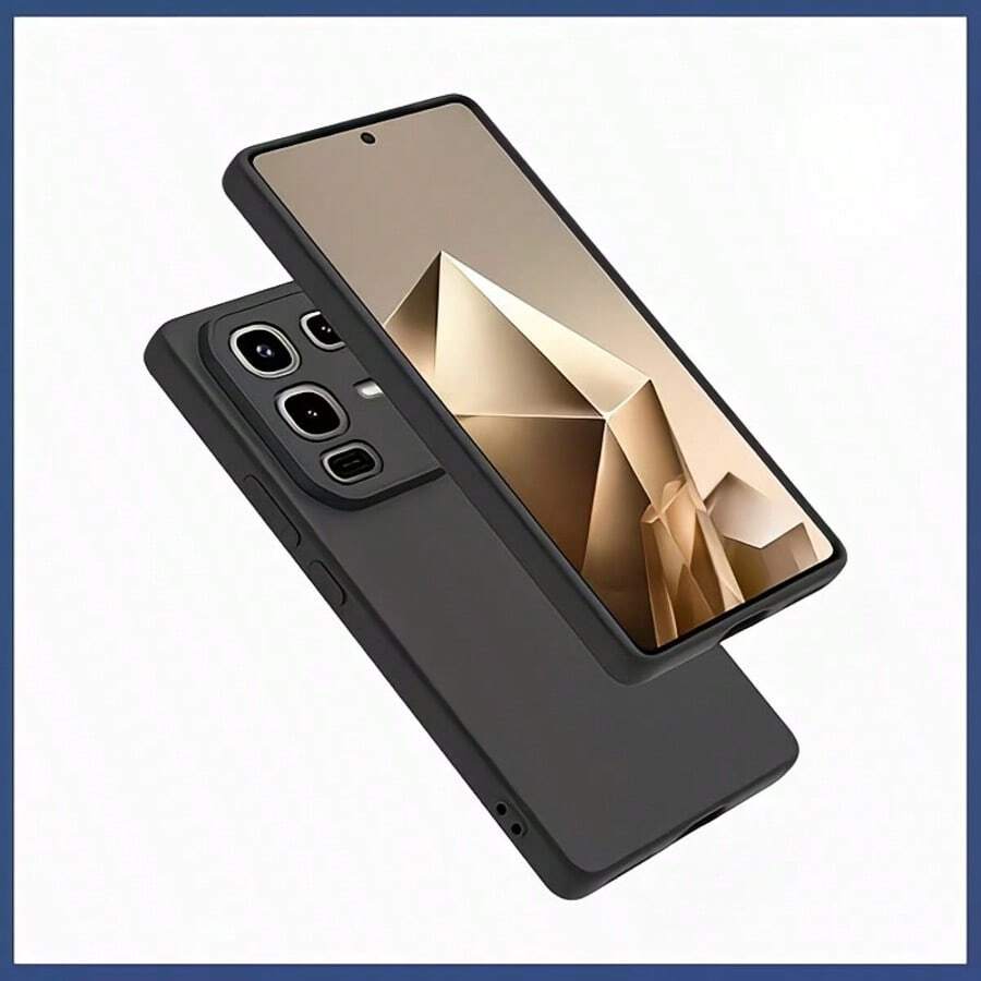 Ốp lưng điện thoại siêu mỏng, chống rơi vỡ, màu đen mờ, chống bám vân tay, bao phủ toàn diện cho / Hot 60 Pro+/Smart 8 Plus/Spark 40/Camon 40, /Ốp điện thoại Transsion, Màu đen mờ, Đen cổ điển, Cảm giác như da, Bề mặt siêu mờ, Bảo vệ ống kính, Chống bám vân tay, Chống mồ hôi, Chống trượt, Các đường cắt chính xác, Không làm lồi màn hình. - màu đen - Xem 1