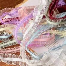 5 Tamaños de Encaje Volante Multicolor, Accesorio DIY para Ropa de Muñeca, Decoración para Dobladillo y Puño de Falda - Ribete de encaje - Ver 2