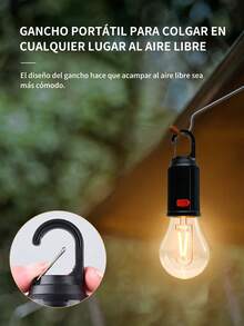 2-Piece Type C LED Camping Light, USB Rechargeable, Waterproof Tent Light With Hook, 3 Outdoor Lighting Modes, Tent Lamp, Waterproof, For Outdoor Use, Home Use. - 2 piezas - 查看 5