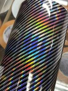 1pc Multi-Color Optional Carbon Fiber Film, New Style Carbon Fiber Car Sticker, Laser Rainbow Black Silver Carbon Fiber Modification, Laser Rainbow Colorful Personalized Carbon Fiber Interior Car Sticker, Suitable For Motorcycle And Car Series Car Sticker Color Change Film, Laser Rainbow Carbon Fiber Film, Multi-Functional Sticker Film That Can Also Be Applied To Home Interior Wallpaper - One Size Fits All - View 12
