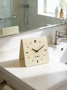 1pc Creative Small Desk Clock, Modern Design Desktop Decor, Silent Clock, Student Bedroom Bedside Clock, Student Classroom Office Desk Decoration, Home Living Room Bedroom Wall Clock - Dial Clock - View 8