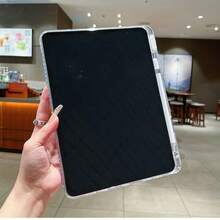 适用于 iPad 第十代平板电脑的保护壳，时尚无盖设计，带笔槽，高透明亚克力背板，防震、防弯折、防摔，A16 型号，也适用于 iPad 第十一代平板电脑，以及 iPad 第八代 10.2 英寸/第九代 10.2 英寸/iPad Air 11 英寸 (M3)/iPad Air 11 英寸 (M4)/iPad Pro 11 英寸平板电脑保护壳 - 無色 - 查看 7