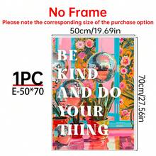 1/6PCS Maximalist Disco Ball Canvas Wall Art Set, Color Inspirational Quote Prints For Room Aesthetics, Optional Frame Wall Decoration, Vibrant Bohemian Minimalist Home Decoration, Room Decoration Supplies, Ideal For Living Rooms, Bedrooms, Offices, Bars, University Dormitories, Daycare Centers, Baby Rooms, Bathrooms, Kitchens, Aesthetic Room Decoration, Retro Disco Gallery Walls, Framed/Unframed Canvas Prints, Home Decoration Supplies - Multicolor - View 19