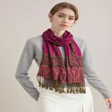 Women Rave Scarf Soft Silky Reversible Men Scarves - Black - View 8