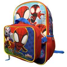 Marvel The Amazing Spidey & Friends 16" Shoulder Backpack For School With Rectangular Lunch Bag - Multicolor - View 4