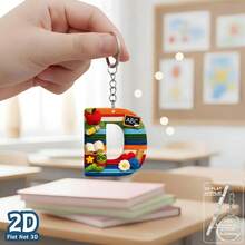 Móc khóa acrylic hình chữ cái TEACHER A-Z kiểu nhung mềm mại, quà tặng cho nam/nữ, quà sinh nhật, quà tặng tiệc tùng, quà lưu niệm. Móc khóa hình chữ cái 2D, quà tặng phẳng, quà tặng cho nam/nữ. - Nhiều màu - Xem 28