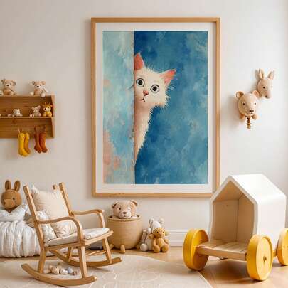 Tranh nghệ thuật treo tường trên vải canvas, bộ tranh in hình động vật ngộ nghĩnh, tranh mèo tuxedo ấm áp đang đọc sách, tranh có khung, tranh trang trí phòng ngủ, phù hợp cho phòng trẻ em và phòng khách, quà tặng cho người yêu mèo, trang trí tường phòng trẻ em, trang trí nhà cửa, thẩm mỹ trang trí phòng, có khung + không khung, đồ trang trí phòng, trang trí phòng trẻ em/phòng khách/phòng ngủ/văn phòng.