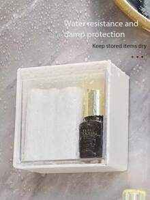 4/2/1 pieza Soporte de pared para hisopos de algodón, organizador de cosméticos, organizador de joyas, estante de almacenamiento de plástico, para organizar y almacenar hisopos de algodón, hilo dental, lazos para el cabello, pinzas para el cabello, almohadillas de algodón, borlas de polvo, etc., adecuado para el hogar, dormitorio, lugares comerciales, baño, decoración de la habitación, caja de almacenamiento con tapa abatible, caja de almacenamiento de baño, almohadillas de algodón para el hogar, hisopos de algodón, accesorios para el cabello, organizador de lápices labiales adecuado como regalo o favor de fiesta. También como un regalo de Navidad. - Multicolor - Ver 10