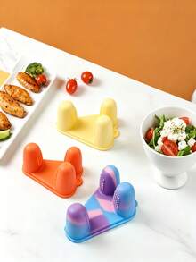 Silicone Snack Finger Picks, Anti-Dirty Chip Grabbers, Reusable Food Picker Clips, Easy Grip Finger Protectors For Eating Chips, Cookies, Popcorn, Keep Hands Clean While Snacking, Cute Multicolor Design, Kitchen Gadget - Multicolor - View 4