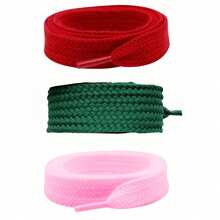 3 Pairs Wide Flat 0.79 Inch Classic Casual Sports Shoelaces - Multicolor - View 11
