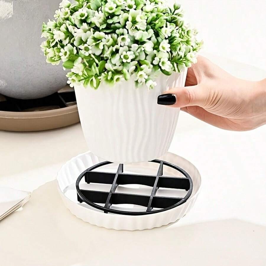 2/6/10pcs Flower Pot Riser Pads - 3.94 Inch Plastic Pot Feet, For Drainage And Ventilation - Breathable Plant Pot Risers, Suitable For Indoor And Outdoor - Anti-Root Rot Pot Bottom Coasters