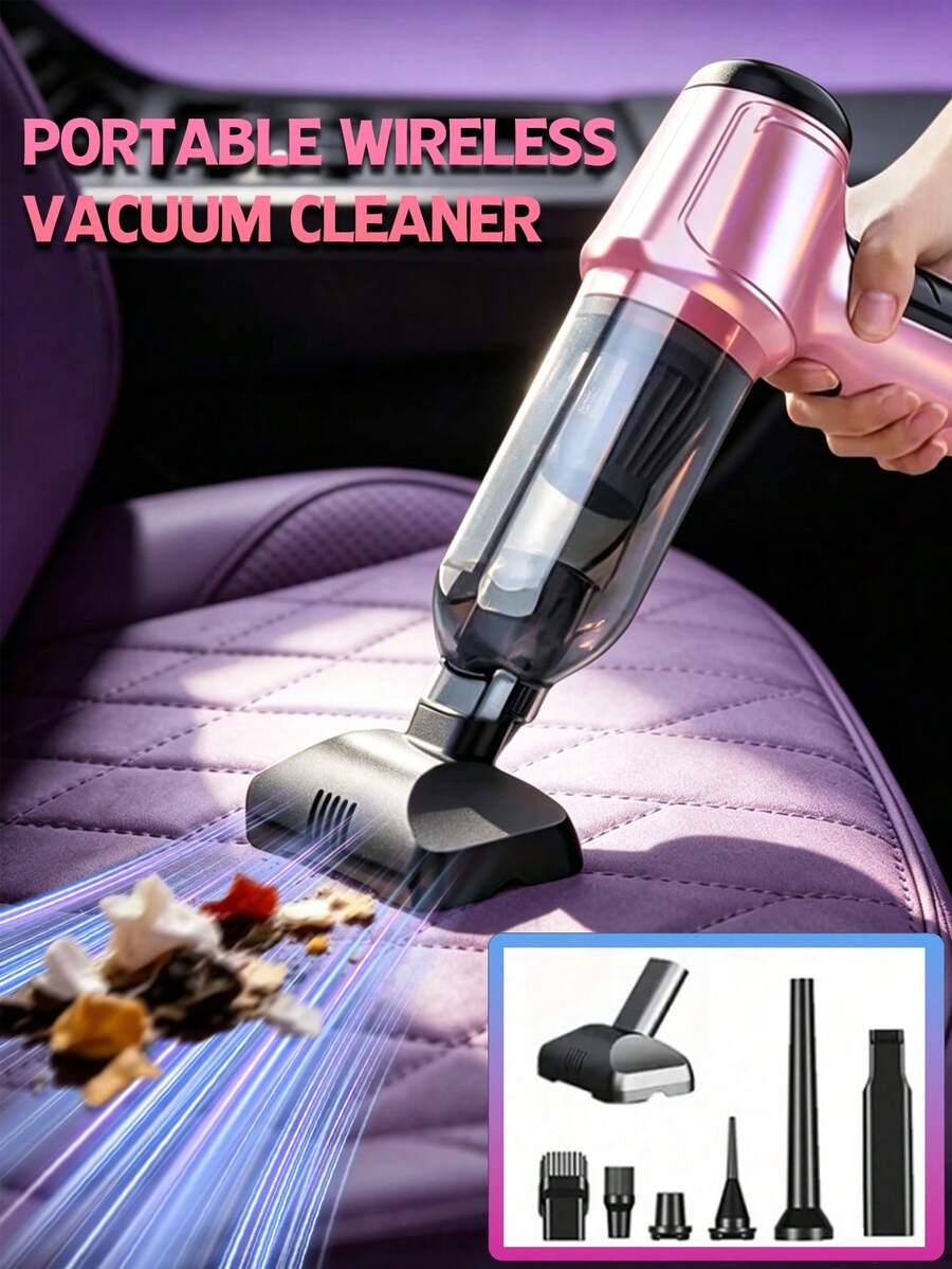 Cordless Handheld Vacuum Cleaner – Mini Wireless Multi-Functional Cleaning Machine With 7 Accessories, 2400mAh Lithium Battery, Lightweight Portable For Home Car Office Camping, Ideal Gift For Men Women