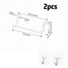 Stainless Steel Cabinet Door Towel Bar, Cabinet Cloth Rack, Kitchen Towel Holder, Cabinet Door Mounted Towel Rack For Kitchen & Bathroom - Multicolor - View 16
