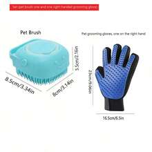 2-In-1 Silicone Pet Bath Massage Brush, Gentle Pet Beauty And Cleaning Tool, Suitable For Cats And Dogs, Small Animal Brushes, Silicone Material, Pet Care Products - Multicolor - View 8