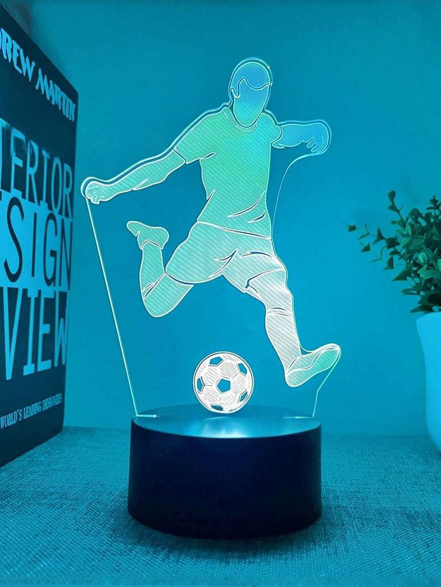 3D Football Shaped Night Light, Suitable For Football Fans, Can Decorate Room Atmosphere, Birthday Party, Graduation Gift, Etc. - Athlete Football Light - View 1