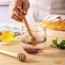 1pc Large Size New Beechwood Honey Spoon, Wooden Honey Stirrer, Solid Wood Honey Dipper, Honey Extraction Stick - View 1