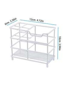 5-Slot 304 Stainless Steel Bathroom Multifunctional Toothbrush Holder, Toothpaste Rack, Bathroom Storage Shelf, Makeup Organizer, Draining Rack, Bathroom Decor - Multicolor - View 16