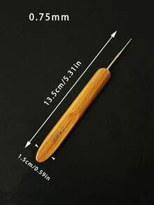 Kim móc cán tre cacbon hóa 0.5mm 0.75mm 1.0mm 1.5mm 2.0mm 2.5mm 3.0mm - Kim móc bện tre, thích hợp để móc các kiểu bện. - móc đan - Xem 16