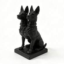 Tượng chó ba đầu Cerberus phong cách Gothic mới, tượng nhỏ màu đen hoặc trắng, trang trí bàn làm việc, bảng điều khiển ô tô, Halloween, điểm nhấn trang trí nhà theo phong cách Gothic, màu ngẫu nhiên, quà tặng ngày lễ. - 1PC - Xem 20