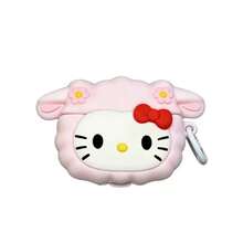 SANRIO 适用于苹果第四代/第四代降噪版耳机的保护套，可爱绵羊/KT猫图案，适用于 Pro 2/Pro，防摔卡通绵羊/KT猫硅胶PVC耳机保护套 - 淺粉色 - 查看 4