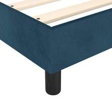vidaXL Boxspringbett mit Matratze Dunkelblau 90x190 cm Samt - Bleu azur - Voir 7