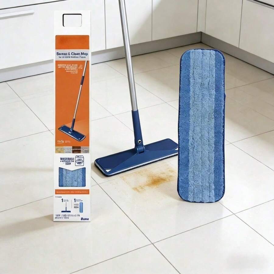 Multi-Surface Sweep & Clean Mop, Floor- For Hardwood/Tile/Laminate/Vinyl, 360° Swivel Head Home Essential, Effortless Dry/Wet Floor Cleaning - 單身的 - 查看 1